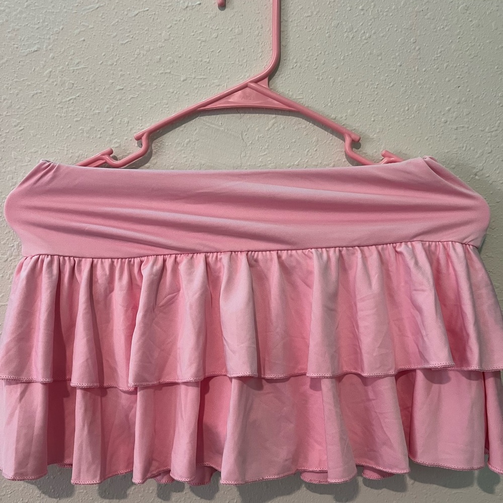 SHEIN Pink Layered Mini Skirt